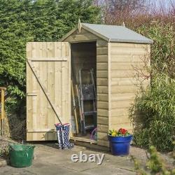 Rowlinson 4x3 Oxford Shiplap Wooden Small Garden Tool Shed Pressure Treated
