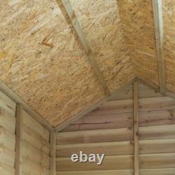 Rowlinson 6x4 Overlap Wooden Garden Shed Storage Apex Roof Timber
