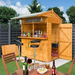 Rowlinson Garden Bar Shed Outdoor Wooden Drinks Hatch Patio T&g Wood Store New