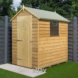 Rowlinson? OLAP6X4PT 6X4 Overlap Garden Shed Natural
