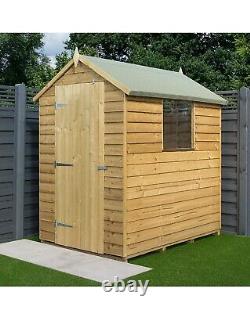 Rowlinson? OLAP6X4PT 6ft X4ft Overlap Garden Shed Natural