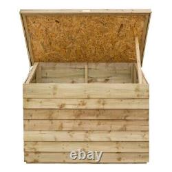 Rowlinson Overlap Wooden Patio Tool Storage Chest Box Garden Shed Unit