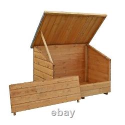 Rowlinson Shiplap Wooden Garden Chest Box Tool Shed Storage Unit Cabinet