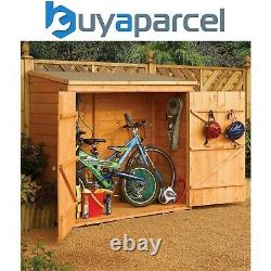 Rowlinson Shiplap Wooden Wallstore Garden Bike Shed Lockable Storage Unit