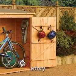 Rowlinson Shiplap Wooden Wallstore Garden Bike Shed Lockable Storage Unit