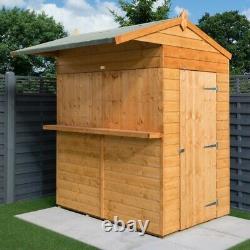 Rowlinson Wooden Garden Bar Summer Party Outside Home Bar Storage Shed