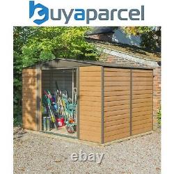 Rowlinson Woodvale 10x8 Metal Shed Garden Storage Unit Cabinet Lockable Apex