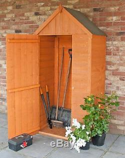 SHIRE 3x2FT OVERLAP WOODEN TOOL STORE SMALL GARDEN STORAGE SHED a