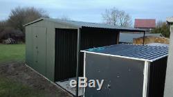 Secure Storage 17x12ft Car Garage, Motorbike Workshop Garden Equipment Shed Wood