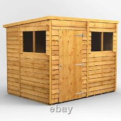 Shed 8x6 Overlap Pent Garden Sheds Wood Cheap Fast Delivery 2-3 Days