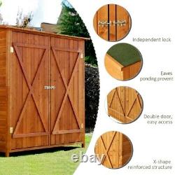 Shed Double Door Garden Storage 2.4 x 4.5ft Wooden