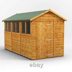 Shed Power Apex Garden Sheds Wooden Workshop Sizes 12x6 up to 20x6