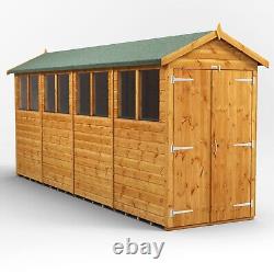 Shed Power Apex Garden Sheds Wooden Workshop Sizes 16x4 to 20x10