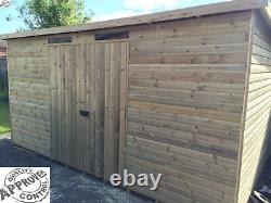 Shed garden pent workshop bike storage tool store wooden hut man cave heavy duty