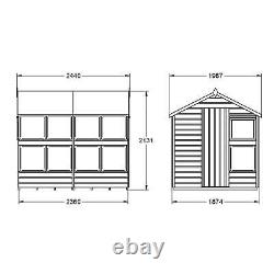 Shiplap Tongue&Groove Wooden 8x6 Apex Potting Shed