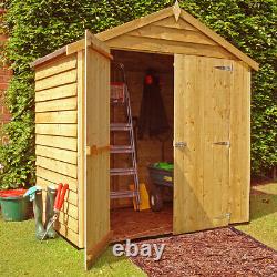 Shire Overlap 6ft x 4ft Wooden Apex Garden Shed