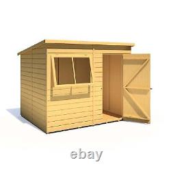 Shire Pent 8x6 12mm interlock Clad wooden Shed