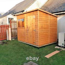 Shire Pent 8x6 12mm interlock Clad wooden Shed