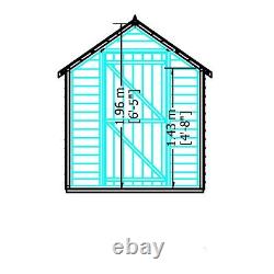Shire Value Overlap 7x5 Wooden shed with window