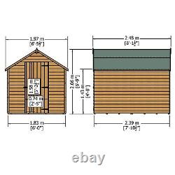 Shire Value Overlap 8x6 Single Door Wooden shed b