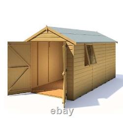 Shire Warwick Double Door 12x6 12mm interlock Clad wooden Shed