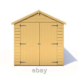 Shire Warwick Double Door 12x6 12mm interlock Clad wooden Shed