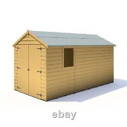 Shire Warwick Double Door 12x6 12mm interlock Clad wooden Shed