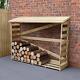 Slatted Log Store Outdoor Garden Firewood Timber Tidy Storage Pressure Treated
