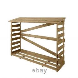 Slatted Log Store Outdoor Garden Firewood Timber Tidy Storage Pressure Treated