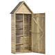 Small Garden Shed Wooden Tool Utility Storage 77x28x178cm Impregnated Pinewood