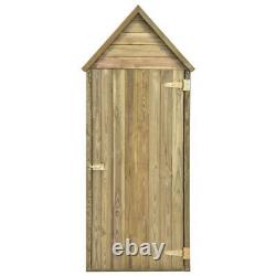 Small Garden Shed Wooden Tool Utility Storage 77x28x178cm Impregnated Pinewood