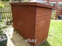 Small Shiplap Timber Wooden Garden Storage Pent Shed Bike Store 6 x 2.6ft