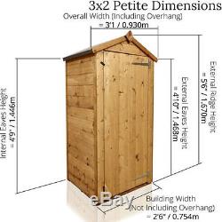 Small Wooden Garden Door Shed Outdoor Backyard Tool Garage Utility Patio Storage