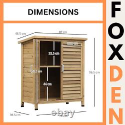 Small Wooden Garden Shed Outdoor Storage Unit Utility Tools Box Patio Cupboard