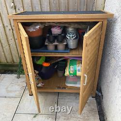 Small Wooden Garden Shed Outdoor Storage Unit Utility Tools Box Patio Cupboard