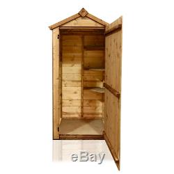 Small Wooden Garden Shed Sentry Storage Durable with Felt Roof & Corners Shelves