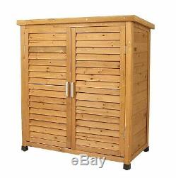 Small Wooden Shed Garden Double Door Storage Outdoor Tool Box Store Cabinet New