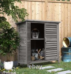 Small Wooden Shed Outdoor Storage Unit Utility Tools Box Garden Patio Cupboard