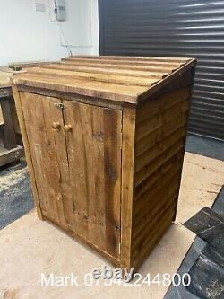 Space saver wooden rustic small garden storage shed
