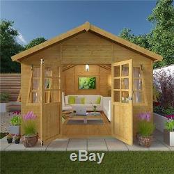 Spacious Elegant Summer House Garden Wooden Shed Living Space Outdoor 12x10