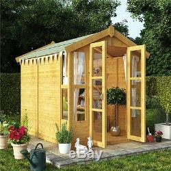 Stylish Sturdy Traditional Summer House Patio Outdoor Garden Wooden Shed 7 x 5