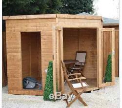 Summer House Corner Hot Tub Spa Wooden Garden Office Shed Cabin 8ft Treated NEW