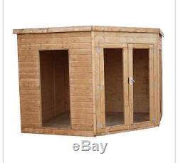 Summer House Corner Hot Tub Spa Wooden Garden Office Shed Cabin 8ft Treated NEW