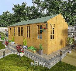 Summer House EXTRA LARGE Shed Garden Outdoor Workshop Patio Design Cabins 20x10