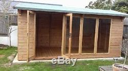 Summer House Garden Room 25x10ft man Cave Workshop Shed free fitting