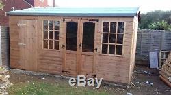 Summer House Shed Man Cave Garden Room 16x8ft Wooden Building free fitting