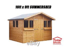 Summer Shed Garden Shed/summer House With +1ft Overhang High Quality Timber