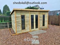 Summerhouse Contemporary Garden Room Pent Shed Office Summer House Heavy Duty