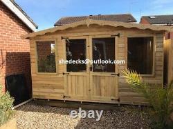 Summerhouse Shed Log Cabin Tanalised Wooden Apex Garden Room Office Man Cave