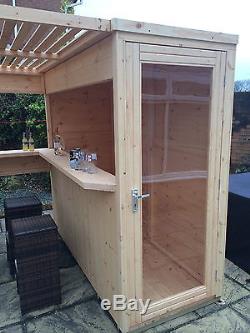 THE SPORTS BAR. GARDEN BAR. GARDEN SHED WITH FREE REMOVABLE SECURITY HATCH